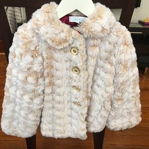 Marie Chantal Faux Fur Coat Size 2T